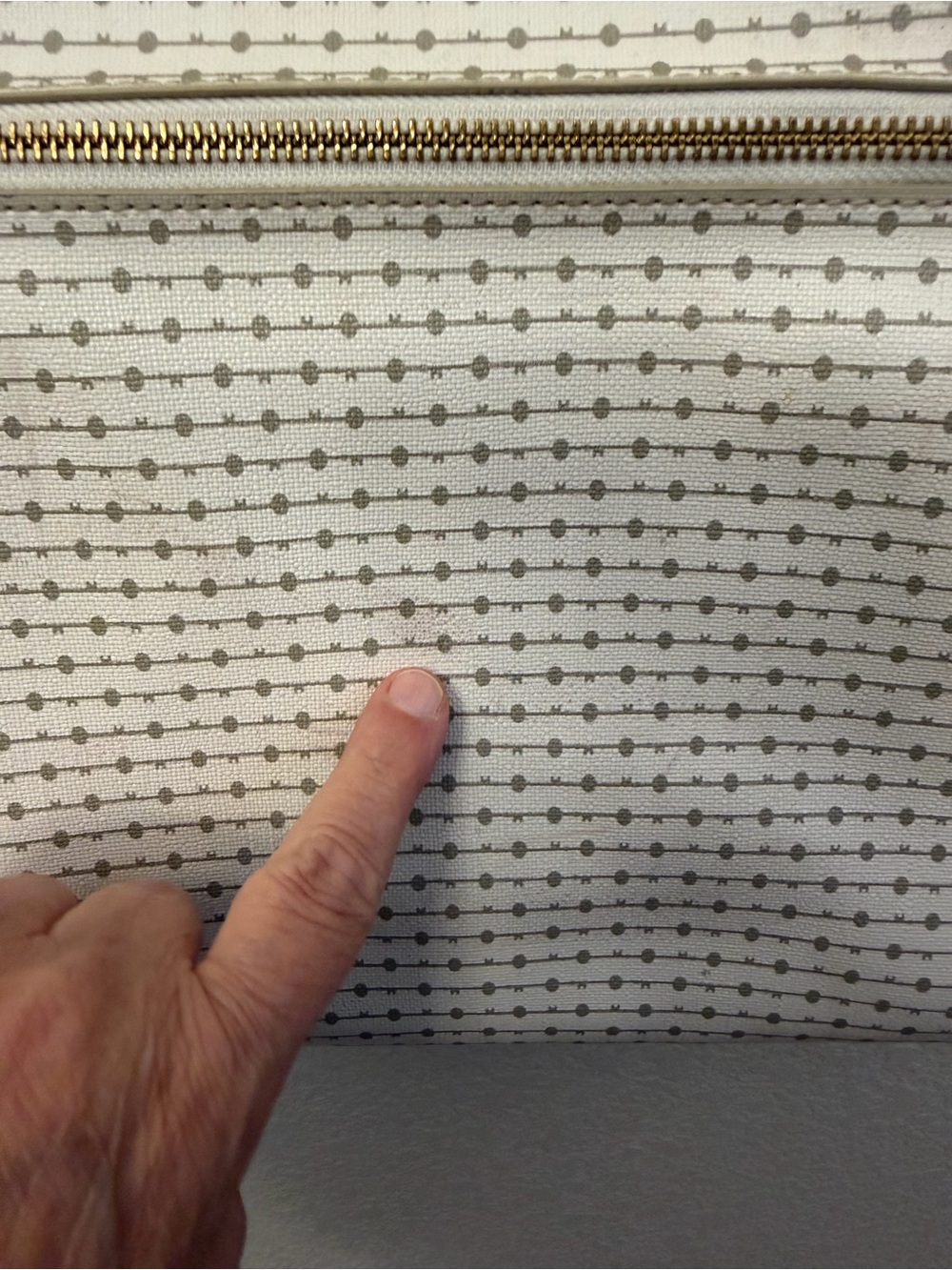 Fossil Cream & tan leather textured Crossbody with Tan Leather Trim & canvas - Picture 10 of 16